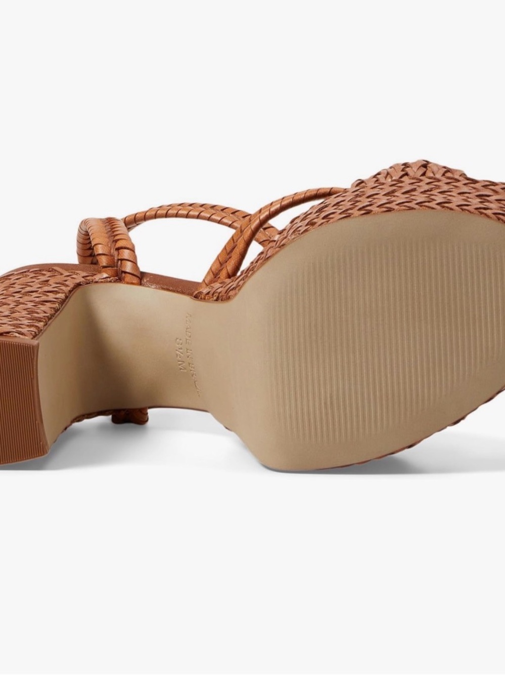 Steve Madden Ibiza Cognac Braided Platform Sandals- NEW - Picture 4 of 5